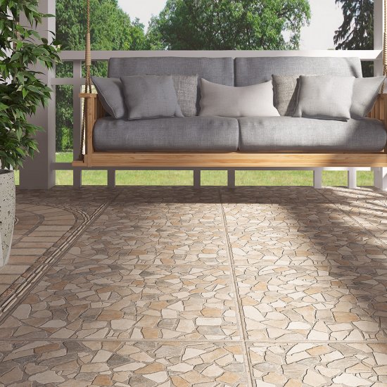 Керамогранит Alma Ceramica Stail коричневый sugar-эффект 600x600x9 мм (5 шт.=1,8 кв.м)