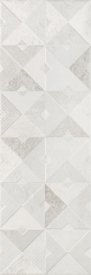 Плитка облицовочная Alma Ceramica Mars серая геометрия 600x200x7,5 мм (16 шт.=1,92 кв.м)