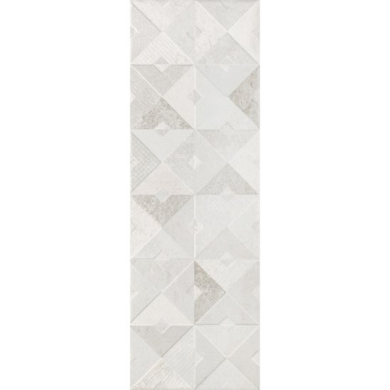 Плитка облицовочная Alma Ceramica Mars серая геометрия 600x200x7,5 мм (16 шт.=1,92 кв.м)