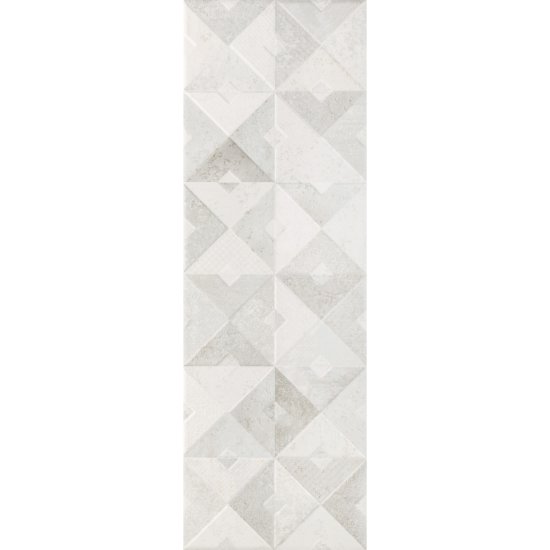 Плитка облицовочная Alma Ceramica Mars серая геометрия 600x200x7,5 мм (16 шт.=1,92 кв.м)