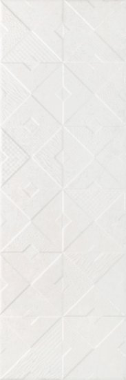 Плитка облицовочная Alma Ceramica Mars белая геометрия 600x200x7,5 мм (16 шт.=1,92 кв.м)