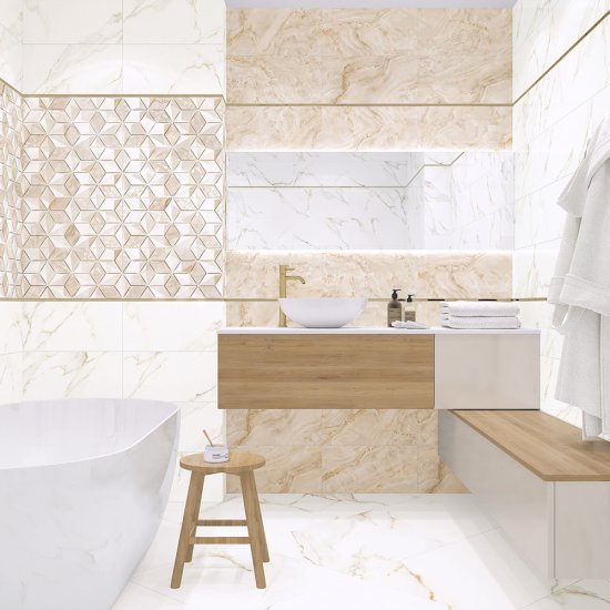 Плитка облицовочная Alma Ceramica Nevada бежевая 500x249x7,5 мм (12 шт.=1,494 кв.м)