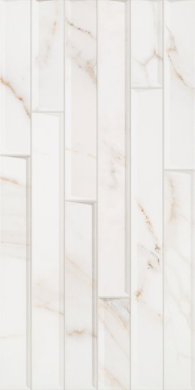 Плитка облицовочная Alma Ceramica Nevada белая геометрия 500x249x7,5 мм (12 шт.=1,494 кв.м)