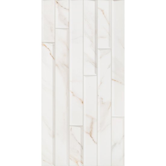 Плитка облицовочная Alma Ceramica Nevada белая геометрия 500x249x7,5 мм (12 шт.=1,494 кв.м)