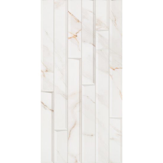 Плитка облицовочная Alma Ceramica Nevada белая геометрия 500x249x7,5 мм (12 шт.=1,494 кв.м)