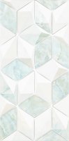 Плитка декор Alma Ceramica Nevada голубая геометрия 01 500x249x7,5 мм