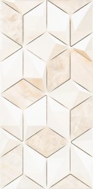 Плитка декор Alma Ceramica Nevada геометрия бежевая 500x249x7,5 мм