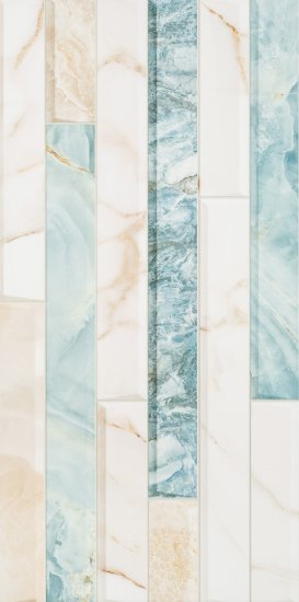 Плитка облицовочная Alma Ceramica Nevada голубая геометрия 02 500x249x7,5 мм (12 шт.=1,494 кв.м)