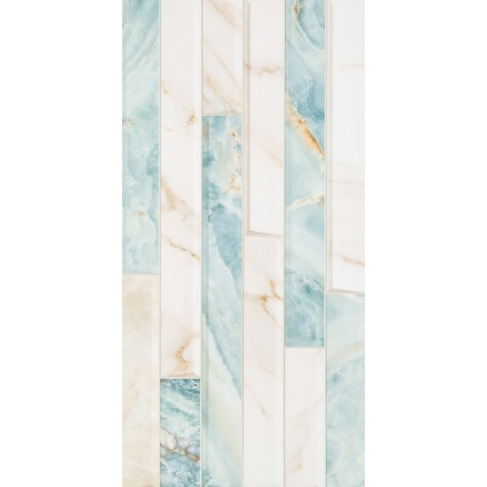 Плитка облицовочная Alma Ceramica Nevada голубая геометрия 02 500x249x7,5 мм (12 шт.=1,494 кв.м)