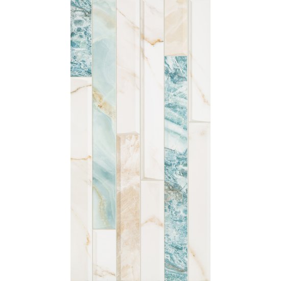 Плитка облицовочная Alma Ceramica Nevada голубая геометрия 02 500x249x7,5 мм (12 шт.=1,494 кв.м)