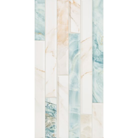 Плитка облицовочная Alma Ceramica Nevada голубая геометрия 02 500x249x7,5 мм (12 шт.=1,494 кв.м)