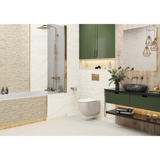 Плитка облицовочная Alma Ceramica Rocko серая 01 600x200x7,5 мм (16 шт.=1,92 кв.м)