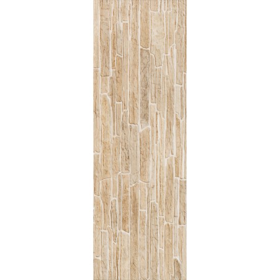 Плитка облицовочная Alma Ceramica Rocko бежевая 01 600x200x7,5 мм (16 шт.=1,92 кв.м)
