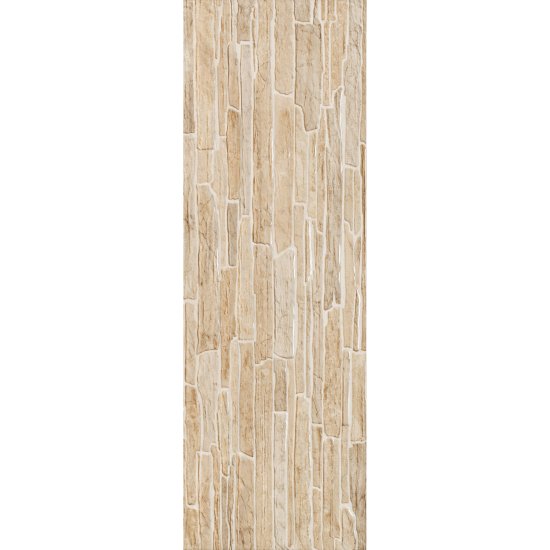 Плитка облицовочная Alma Ceramica Rocko бежевая 01 600x200x7,5 мм (16 шт.=1,92 кв.м)