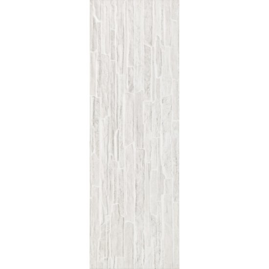 Плитка облицовочная Alma Ceramica Rocko белая 01 600x200x7,5 мм (16 шт.=1,92 кв.м)