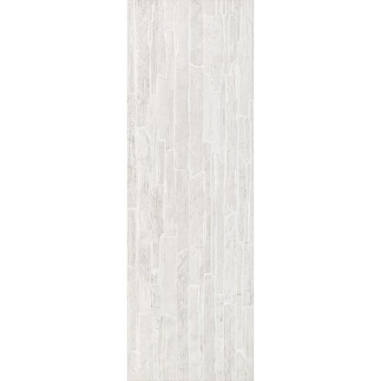 Плитка облицовочная Alma Ceramica Rocko белая 01 600x200x7,5 мм (16 шт.=1,92 кв.м)