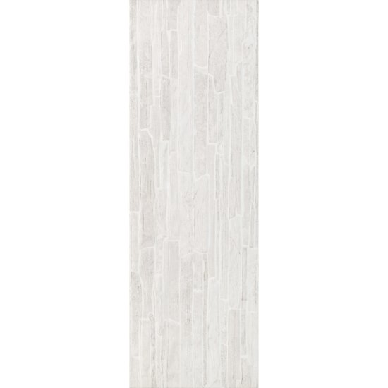 Плитка облицовочная Alma Ceramica Rocko белая 01 600x200x7,5 мм (16 шт.=1,92 кв.м)