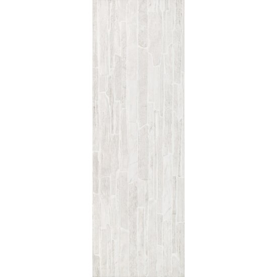 Плитка облицовочная Alma Ceramica Rocko белая 01 600x200x7,5 мм (16 шт.=1,92 кв.м)