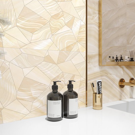 Плитка декор New Trend Venice светло-бежевая 600x300x9 мм