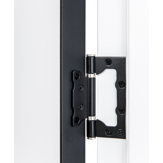 Дверь межкомнатная глухая с замком и петлями в комплекте Борно 56 80x200 см ПЭТ цвет белый