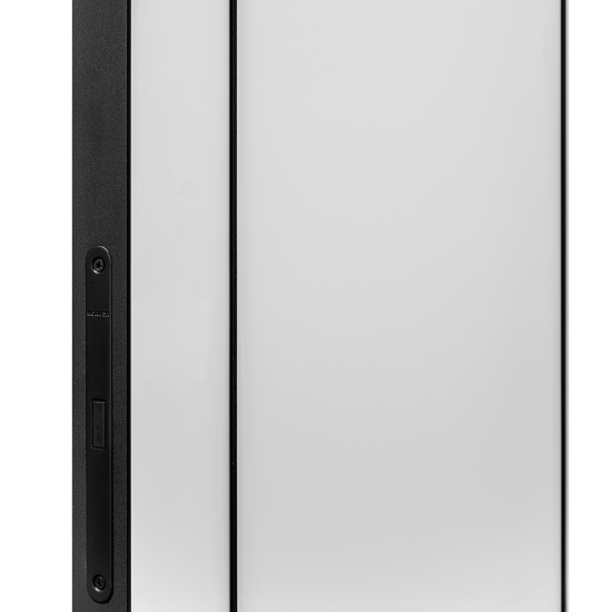 Дверь межкомнатная глухая с замком и петлями в комплекте Борно 56 80x200 см ПЭТ цвет серый