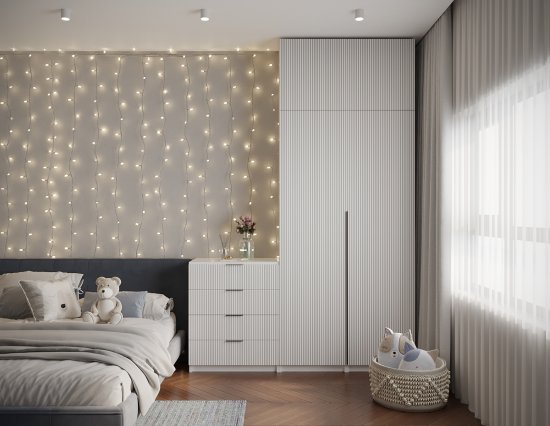 Дверь для шкафа Лион Висла 39.6x225.8x1.6 см МДФ цвет белый