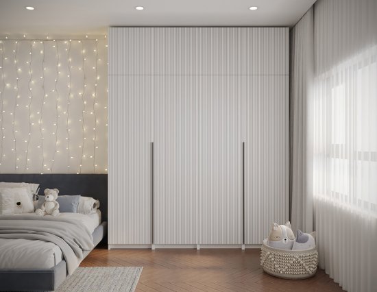 Дверь для шкафа Лион Висла 39.6x225.8x1.6 см МДФ цвет белый