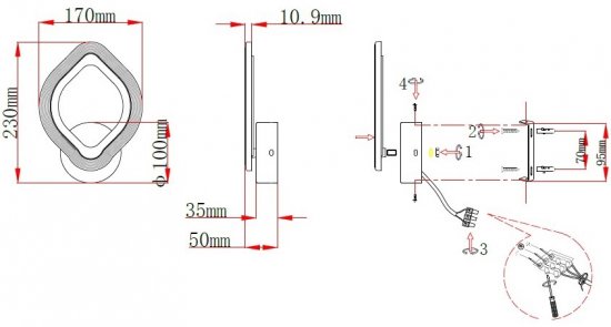 Настенный светильник 14 Вт SF7132/1W-WT