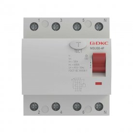 УЗО DKC Yon Max 80А 100 мА 4P тип AC 10 кА (MDL100-4P3-80-AC)