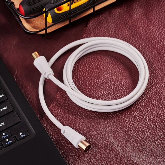 ТВ удлинитель Rexant штекер-гнездо (1,5 м) белый (18-0002)