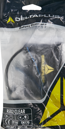 Очки защитные открытые Delta Plus Aso2 прозрачные с защитой от запотевания и царапин