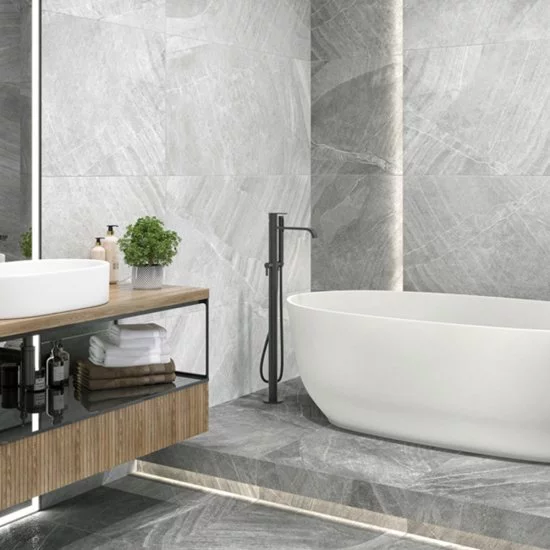 Керамогранит New Trend Rock светло-серый карвинг 600x600x9,5 мм (4 шт.=1,44 кв.м)