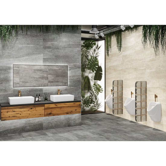 Керамогранит Delacora Romana темно-серый карвинг 1200x600x9,5 мм (2 шт.=1,44 кв.м)