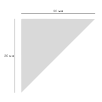 Плинтус потолочный ударопрочный Basic полистирол 20x20x2000 мм белый