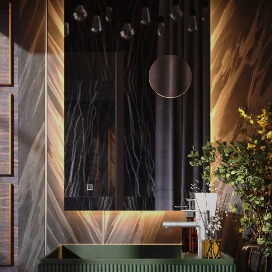 Зеркало увеличительное Omega Glass PZ4 настенное самоклеящееся 12.7 см