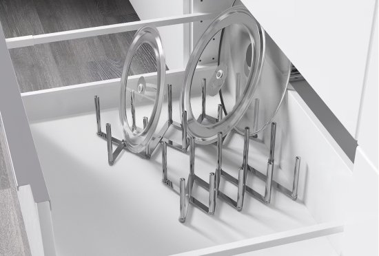 Подставка для крышек Mallony 48.7x13x7 см нержавеющая сталь серый