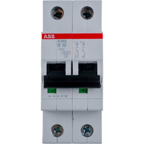 Двухполюсной автоматический выключатель ABB S202