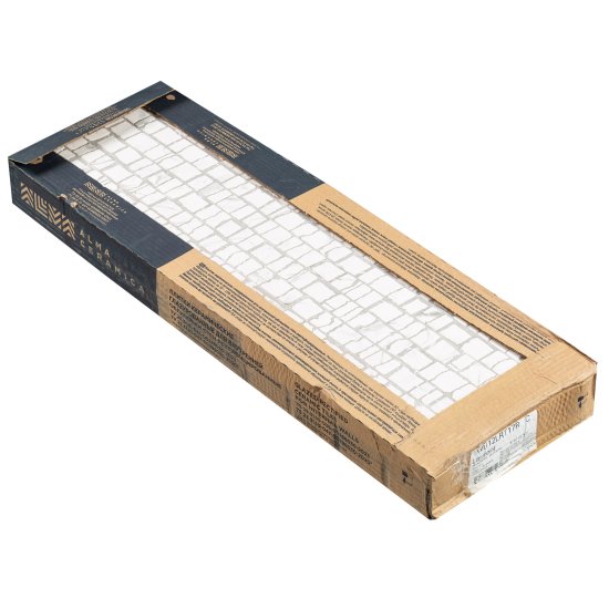 Плитка облицовочная Alma Ceramica Laurent белая мозаика 740x246x9 мм (7 шт.=1,274 кв.м)