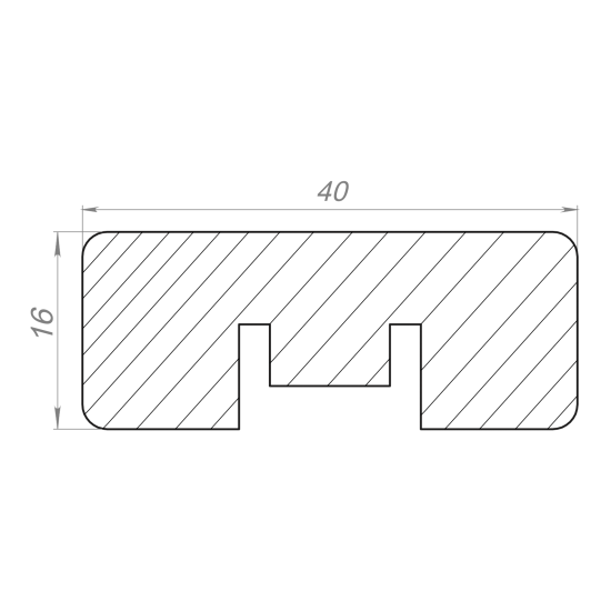 Рейка МДФ Portika цвет орех 2700x16x40 мм