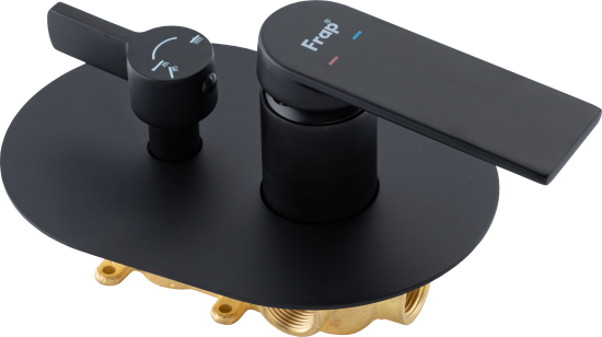 Душевая система Frap Arne F71204-6 скрытого монтажа цвет черный матовый