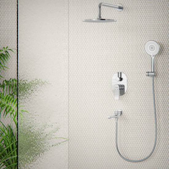 Душевая система Frap Arne F71204 скрытого монтажа цвет хром