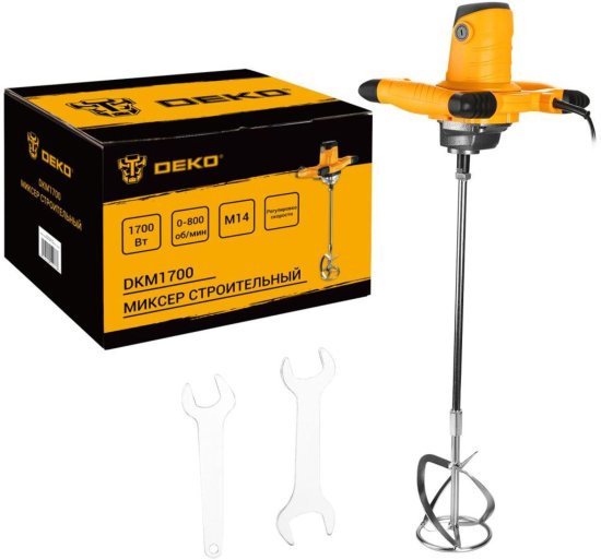 Миксер строительный сетевой Deko DKM1700, 1700 Вт