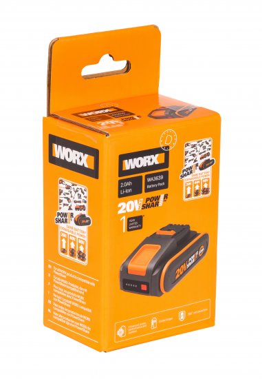 Аккумулятор Worx WA3639 20 В Li-Ion 2 Ач