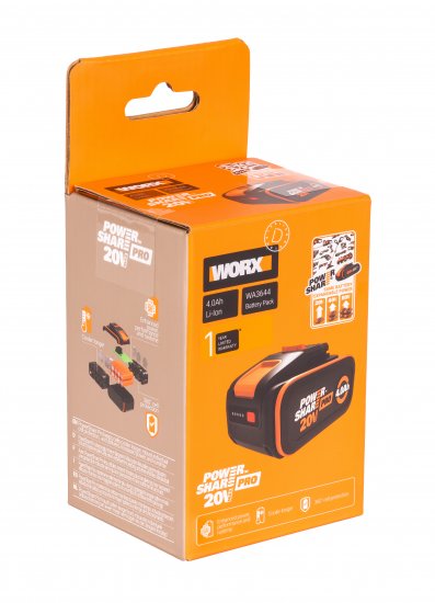 Аккумулятор Worx WA3644 20 В Li-Ion 4 Ач