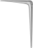 Кронштейн для полки Larvij Utility 35x30 см нагрузка до 10 кг металл цвет серый