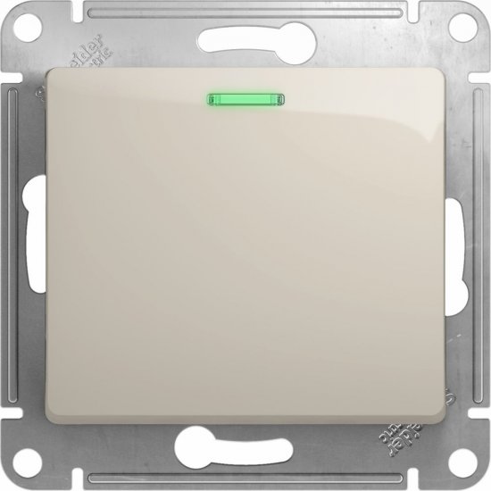 Одноклавишный выключатель Systeme Electric Glossa