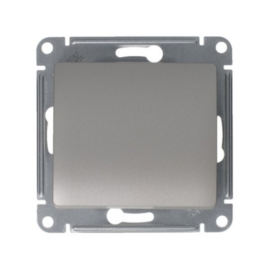Выключатель Systeme Electric Glossa одноклавишный встраиваемый платина (GSL001211)