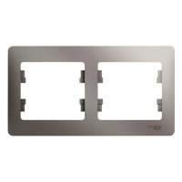 Рамка Systeme Electric Glossa двухместная платина (GSL001202)