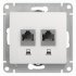 Розетка компьютерная/ телефонная Systeme Electric Glossa встраиваемая белая RJ11/ RJ45 (GSL000185)