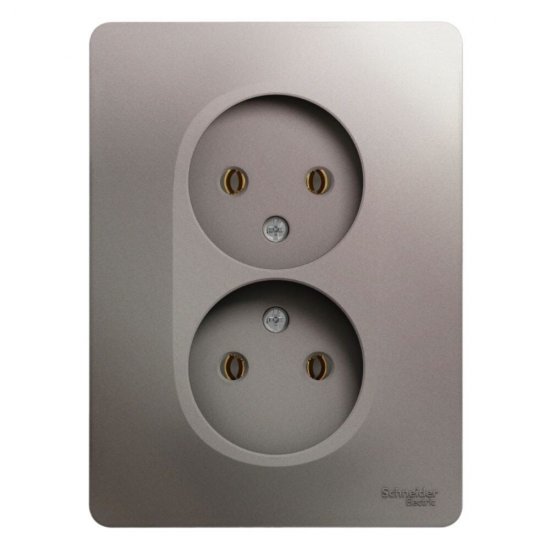Розетка Systeme Electric Glossa встраиваемая платина (GSL001220)